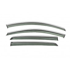 Вітровики з хромованим молдингом Niken Luxury (HB, 4 шт) для Volkswagen Golf 8 2019- рр