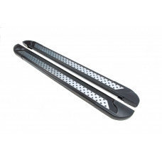 Боковые пороги New Vision Black (2 шт., алюминий) Стандартная база для Ford Connect 2002-2006 гг