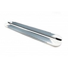 Боковые Подножки Allmond White (2 шт., Алюминий) для Mercedes X class 2017-2020 гг