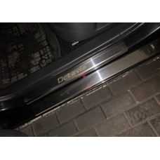 Накладки на пороги Carmos (8 шт., нержавейка) для Skoda Octavia II A5 2010-2013 гг