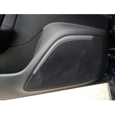 Накладки на динамики в салоне (2 шт, нержавейка) для Renault Megane IV 2016-2025 гг