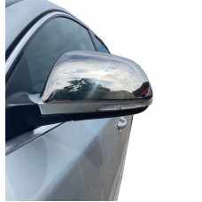 Накладки на Зеркала (2 шт., Нержавейка) OmsaLine - Итальянская Нержавейка для Skoda Superb 2009-2015 гг