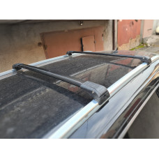 Поперечний багажник WingBar V2 (2шт, алюміній) Чорний колір для Ауди Q7 2005-2015 рр