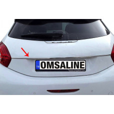 Хромированная накладка над номером OmsaLine (нержавейка) для Peugeot 208 2012-2019 гг