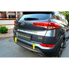 Накладка на молдинг багажника (2 части, нержавейка) для Hyundai Tucson TL 2016-2021 гг