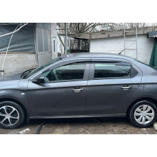 Ветровики на окна (4 шт., Sunplex Sport) для Peugeot 301 2012- гг