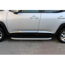 Молдинг дверний (4 шт, нерж) Carmos - Турецька сталь для Jeep Renegade 2014- рр