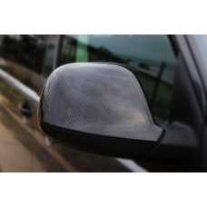 Накладки на Зеркала (2 шт, Натуральный Карбон) для Volkswagen Amarok 2010-2022 гг