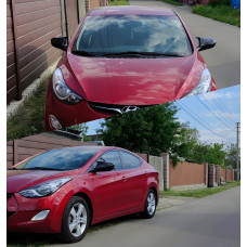 Накладки на дзеркала без вирізу під поворот BMW-style (2 шт) для Hyundai Elantra (MD/UD) 2011-2015 рр