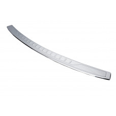 Накладка на задний бампер с загибом (Carmos V1, нержавеющая сталь) для Volkswagen Caddy 2004-2010 гг