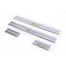 Накладки на пороги Carmos V1 нержавейка комплект 4 шт для Ford Fiesta 2008-2017 гг