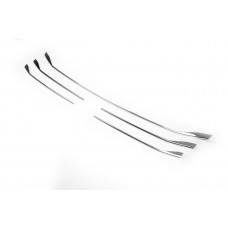 Хром Накладки на Решетку 2019-2025 (6 шт, Нержавейка) OmsaLine - Итальянская Нержавейка для Volkswagen T6