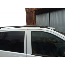 Черные рейлинги CAN Оригинальный дизайн (металлические ножки) Короткая База для Mercedes Viano 2004-2014 гг