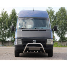 Кенгурятник WT003 (нержавейка) 60мм, с надписью для Volkswagen LT 1995-2006 гг