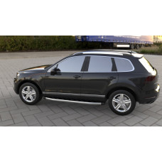 Боковые пороги Fullmond (2 шт., алюминий) для Volkswagen Touareg 2010-2018 гг