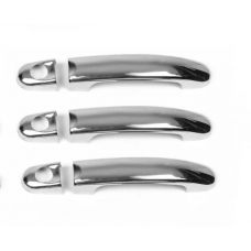 Хромированные накладки на ручки с отверстием под ключ (3 шт, нержавейка) для Volkswagen T5 Transporter 2003-2010 гг