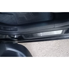 Накладки на пороги Flexill (4шт, нержавейка) Sport для Citroen C-4 2010-2018 гг