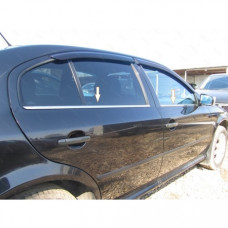 Окантовка окон нержавейка (4 шт) для Skoda Octavia II A5 2010-2013 гг