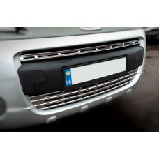 Хромированные накладки на решетку радиатора (2 шт., нержавейка) Carmos - Турецкая Нержавеющая Сталь для Citroen Berlingo 2008-2018 гг