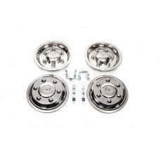 Колпаки из нержавейки Exclusive V2 (2-кольцевые, 4 шт) для Mercedes Sprinter W907/W910 2018- гг