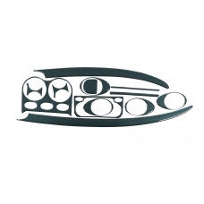 Накладки на панель приборов (1998-2005) Карбон для Daewoo Matiz