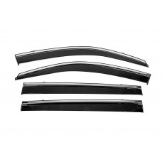 Вітровики з хромованим молдингом Niken Luxury (4 шт) для Toyota Highlander 2013-2019 рр