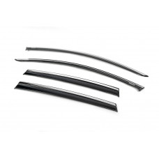 Вітровики з хромованим молдингом Niken (HB, 4 шт) для Renault Clio IV 2012-2019 рр