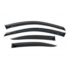 Ветровики с хромированным молдингом (4 шт, HIC) для Lexus IS 2005-2013 гг
