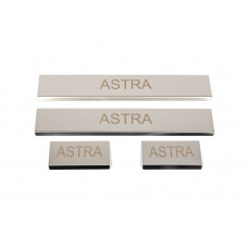 Накладки на пороги (4 шт, нерж) для Opel Astra K 2016-2021 рр