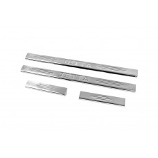 Накладки на пороги нержавейка Carmos V2 (4 шт) для Volkswagen Jetta 2006-2011 гг