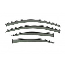 Вітровики з хромованим молдингом Niken Luxury (USA, 4 шт) для Volkswagen Jetta 2011-2018 рр