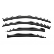 Вітровики з хромованим молдингом Niken Luxury (EU, 4 шт) для Volkswagen Jetta 2011-2018 рр