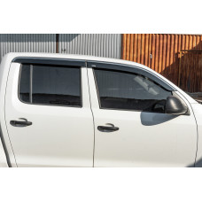 Ветровики с хромированным молдингом (4 шт, Niken) для Volkswagen Amarok 2010-2022 гг