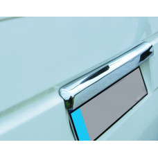 Хром над номером (нерж) Двері ляда. OmsaLine - Італійська нержавійка для Volkswagen T4 Transporter 1990-2003 рр