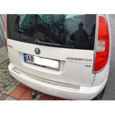 Накладка на задній бампер (нерж) Глянець для Skoda Roomster 2006-2015 рр