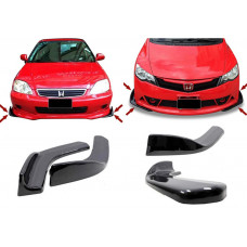 Універсальна передня Flap накладка DPT V-1 (ABS) (2шт) (чорний глянець)