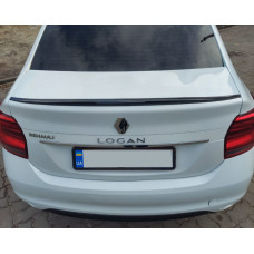 Спойлер Lip (Sunplex, черный) (118,5см x 5,5см) для Dacia Logan II 2013-2022 гг