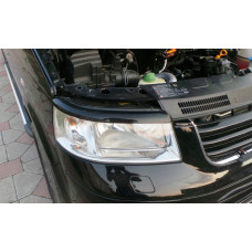 Реснички на фары (2 шт, черные) Черный Матовый для Volkswagen T5 Transporter 2003-2010 гг