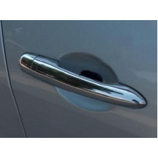 Хромированные Накладки на Ручки Дверей (4 шт, Нержавейка) Carmos - Турецкая Нержавеющая Сталь для Renault Megane II 2004-2009 гг