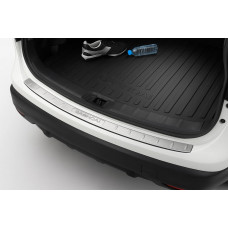 Накладка на задний бампер Libao (2014-2017, нержавейка) для Nissan Qashqai