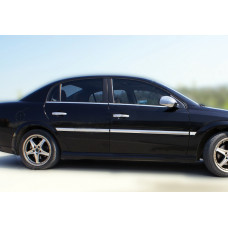 Наружные молдинги окон нержавейка (4 шт) Carmos - Турецкая Нержавеющая Сталь для Opel Vectra C 2002-2008 гг