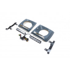 Накладки на фары с LED (5 диодов, комплект) для Mercedes G сlass W463 1990-2018 гг