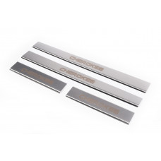 Накладки на пороги Carmos V1 (4 шт, нерж) для Jeep Cherokee/Liberty 2007-2013 рр