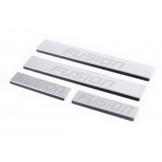 Накладки на пороги Carmos (4 шт., нержавейка) для Ford Fusion 2002-2009 гг