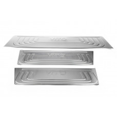 Накладки на внутрішні пороги OmsaLine (3 шт, нерж) для Mercedes Vito/V-class W447 2014- рр