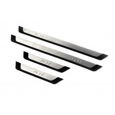 Накладки на пороги Flexill (4 шт, нержавейка) для Peugeot 301 2012- гг