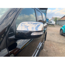 Накладки на дзеркала 2012-2025 (2 шт., нерж) OmsaLine - Італійська нержавійка для Toyota Land Cruiser 200 рр