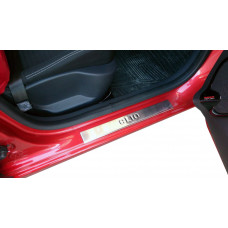 Накладки на пороги OmsaLine (4 шт, нержавейка) для Renault Clio IV 2012-2019 гг