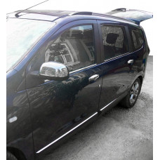 Накладки на Зеркала (2 шт., Нержавейка) OmsaLine - Итальянская Нержавейка для Dacia Lodgy 2012-2022 гг