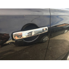 Хромированные Накладки на Ручки Дверей (4 шт, Нержавейка) С чипом, OmsaLine - Итальянская Нержавейка для Nissan Qashqai 2010-2014 гг